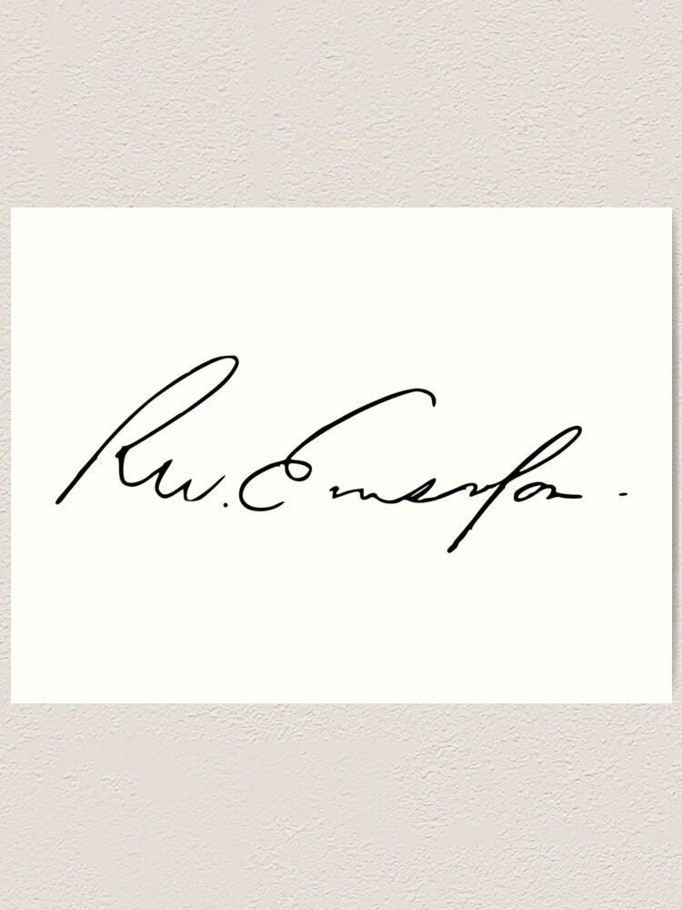Ralph Waldo Emerson Signature | Art Print