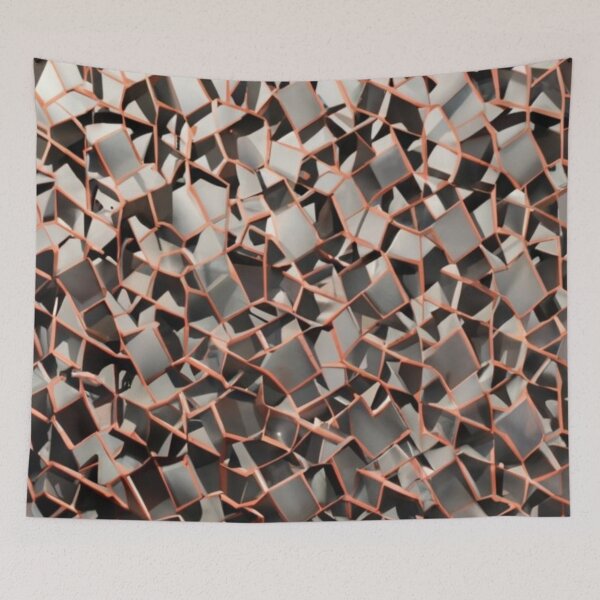 Item preview, logo picture abstract illustration piece of metal ceramics metallic gray designed and sold by gulka8.