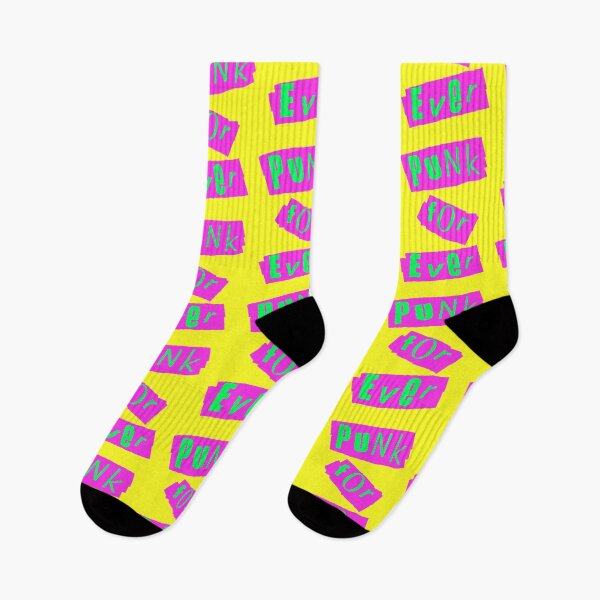 Item preview, Punk Forever Green on Yellow, designed and sold by Logo-A-GoGo.