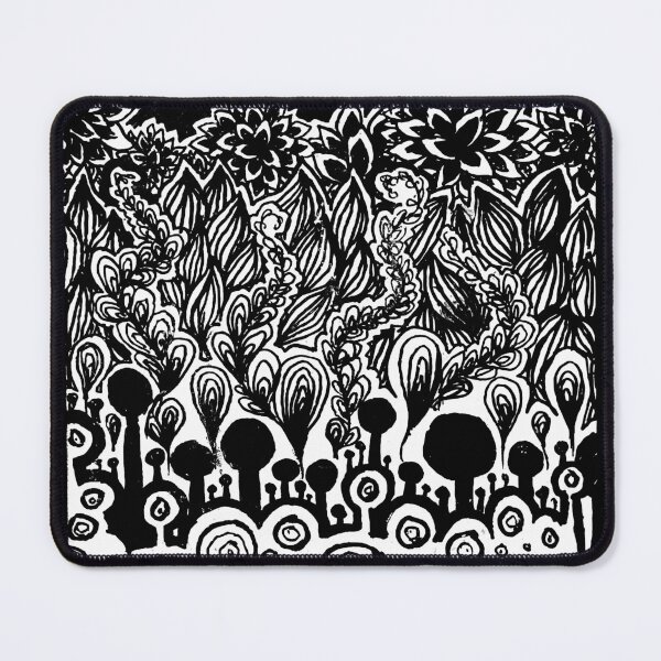 Item preview, DoodleArt Growth Black & White Print designed and sold by BrachaArt.