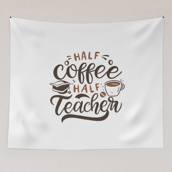 Artikelvorschau,  Halb Kaffee, halb Lehrer erster Schultag lustig entworfen und verkauft von medbouk1.