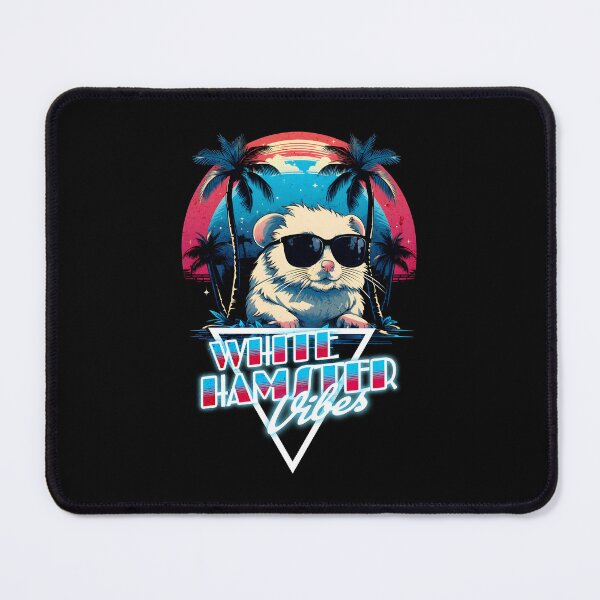 Item preview, Retro Wave White Hamster Vibes Shirt designed and sold by RedDesignSyc.