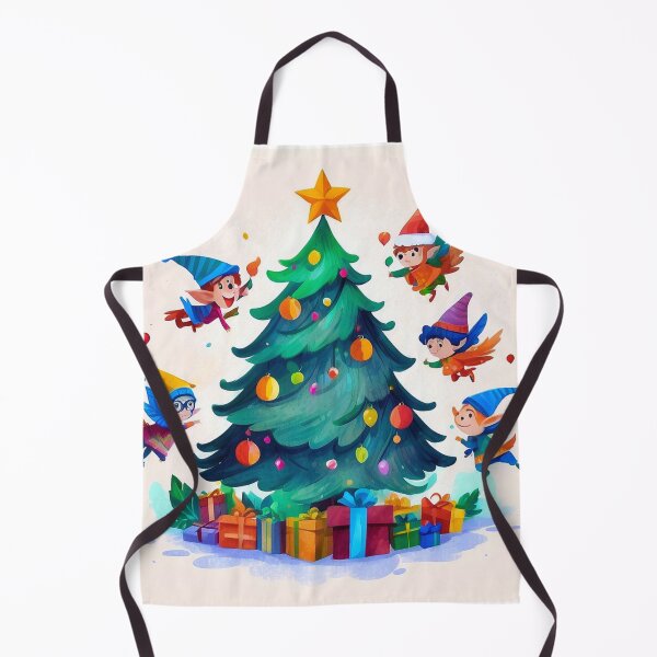 Item preview, The Five Jolly Eleves decorating their Tree. designed and sold by Frame of Mind .
