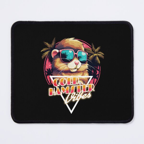 Item preview, Retro Wave Gold Hamster Vibes Shirt designed and sold by RedDesignSyc.