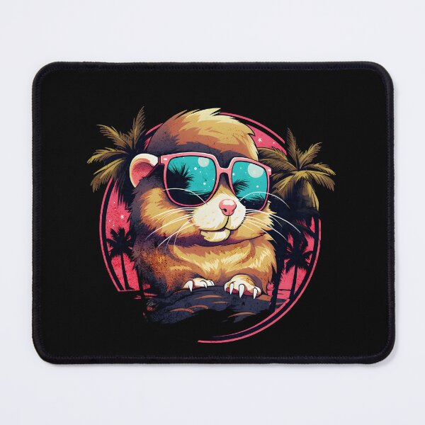 Item preview, Retro Wave Gold Hamster Shirt designed and sold by RedDesignSyc.