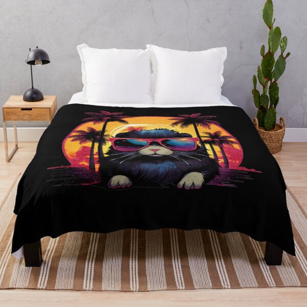 Item preview, Retro Wave Black Hamster Shirt designed and sold by RedDesignSyc.