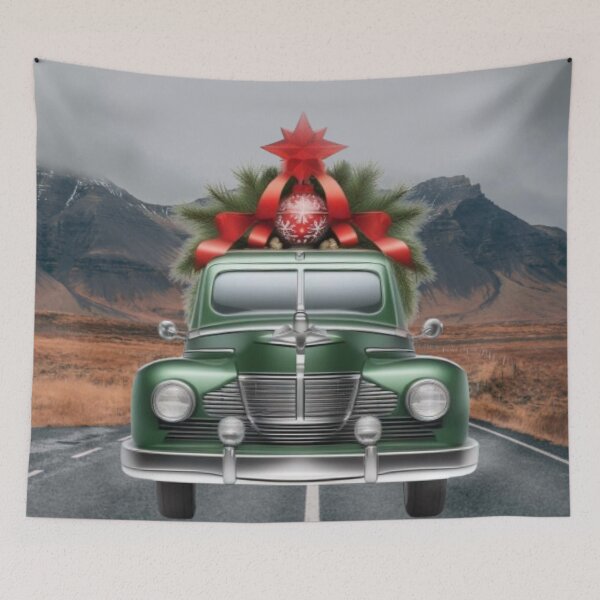 Item preview, Advent Christmas graphics automotive Christmas tree with gifts rides on a car designed and sold by JaroDesign2023.