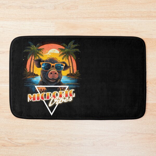 Item preview, Retro Wave Happy Micro Pig Vibes Shirt designed and sold by RedDesignSyc.