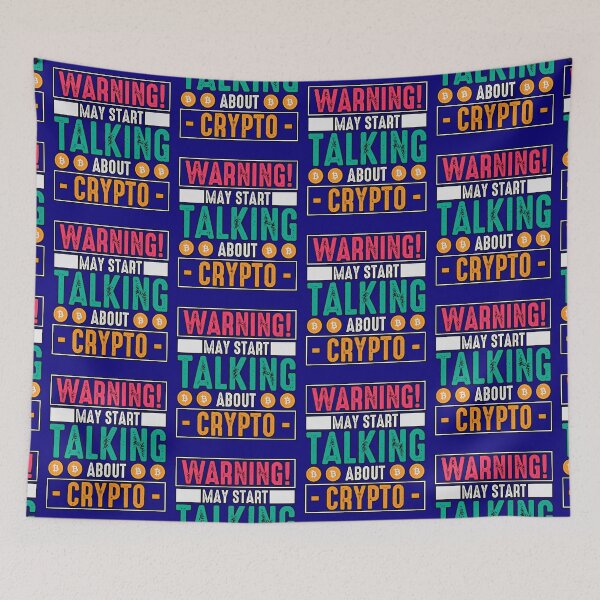 Item preview, Warning May Start Talking About Crypto designed and sold by WoodburyLake.