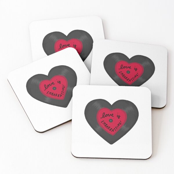 Item preview, love is embarrassing vinyl  designed and sold by clairesnation.