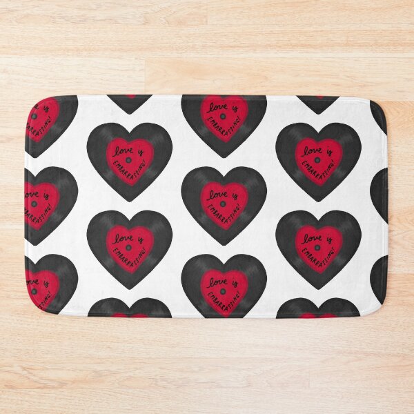 Item preview, love is embarrassing vinyl  designed and sold by clairesnation.