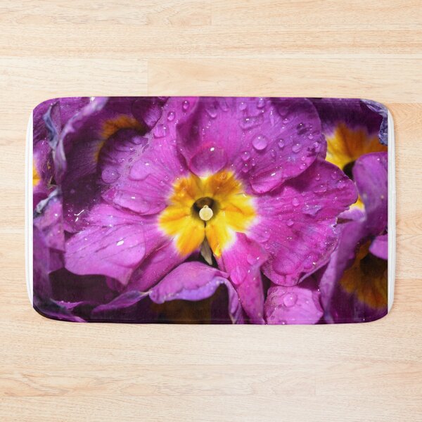 Item preview, Radiant purple yellow flower with water macro photography designed and sold by thesuspire.