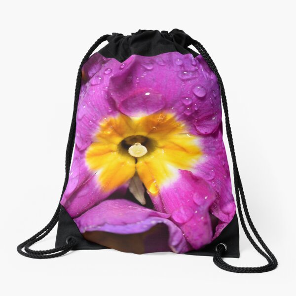 Item preview, Radiant purple yellow flower with water macro photography designed and sold by thesuspire.