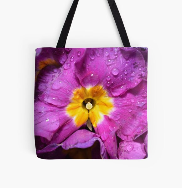 Item preview, Radiant purple yellow flower with water macro photography designed and sold by thesuspire.