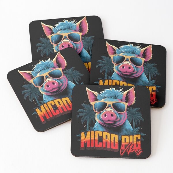 Item preview, Retro Wave Happy Micro Pig Miami Vibes Shirt designed and sold by RedDesignSyc.