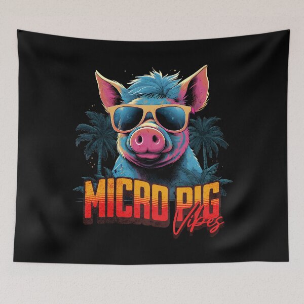 Item preview, Retro Wave Happy Micro Pig Miami Vibes Shirt designed and sold by RedDesignSyc.