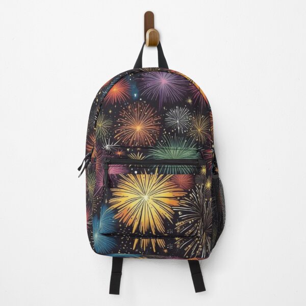 Item preview, Advent Christmas Happy New Year Eve commemorative graphic colorful firecrackers and fireworks in the sky designed and sold by JaroDesign2023.