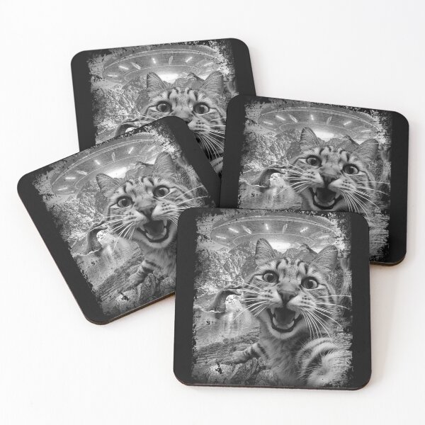 Item preview, Sasquatch Cat UFO Selfie Cat Lover Funny Cat Selfie with UFO designed and sold by tincho86tb.