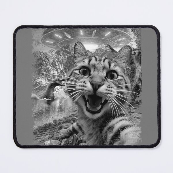 Item preview, Sasquatch Cat UFO Selfie Cat Lover Funny Cat Selfie with UFO designed and sold by tincho86tb.