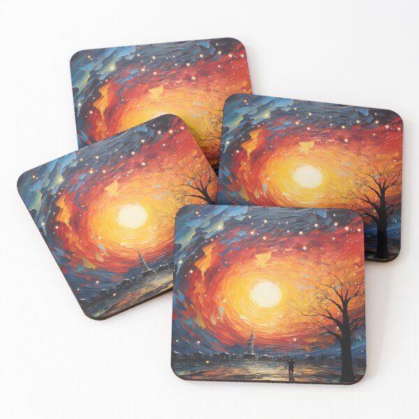 Item preview, blazing sun night sky designed and sold by UILOVE.