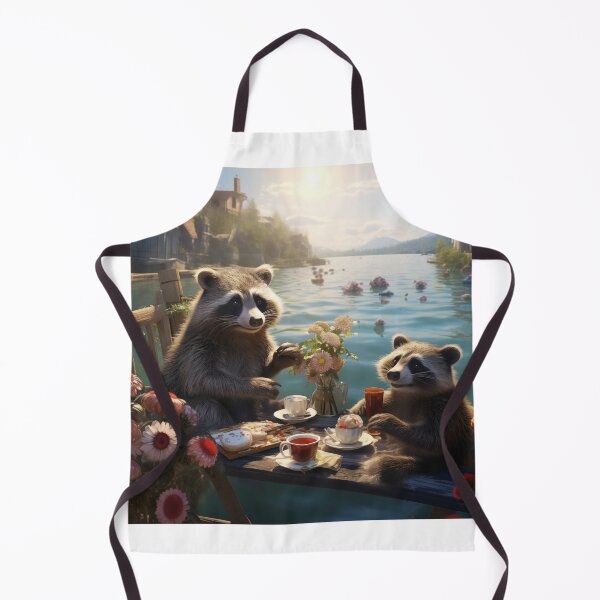 Item preview, Raccoons in tea party at the river designed and sold by GoodThings66.