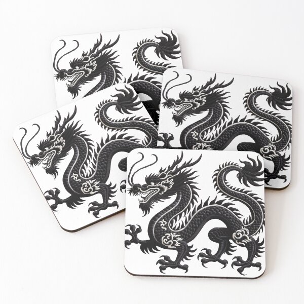 Item preview, Black Dragon with White Details Chinese Style Fantasy Beast designed and sold by kylmllr101684.