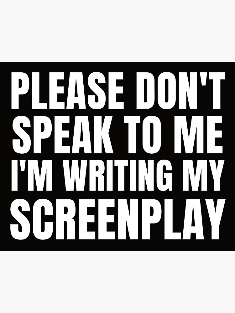 Thumbnail 3 of 3, Sticker, Funny text message for Screenwriters Writing - plain designed and sold by hidden-design.