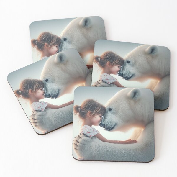 Item preview, A Child and a Bear Share a Nose-to-Nose Hug designed and sold by autrouvetout.