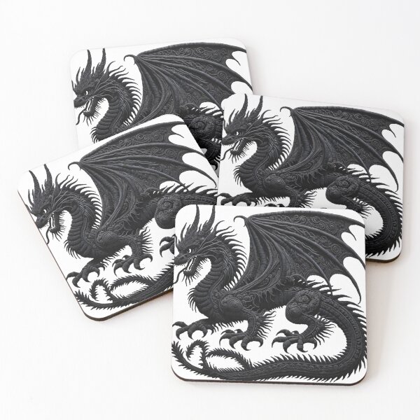 Item preview, Black Dragon Solid Dark Legendary Animal Mythological Creature designed and sold by kylmllr101684.