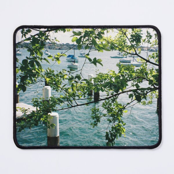Item preview, Harbour Haven: Sydney Dock Through Tree Branches Film Photo designed and sold by HFGjewels.