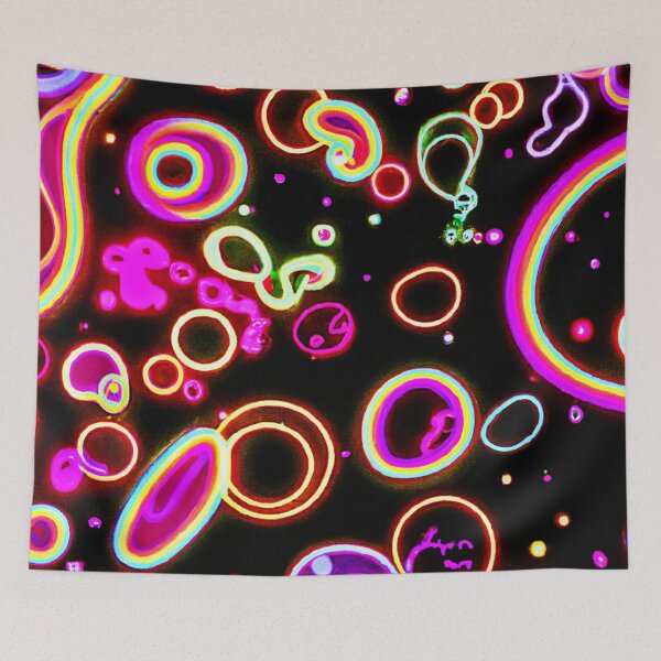 Item preview, Vibrant Neon Glow Pattern designed and sold by Health And Fitness Posts e-Store.