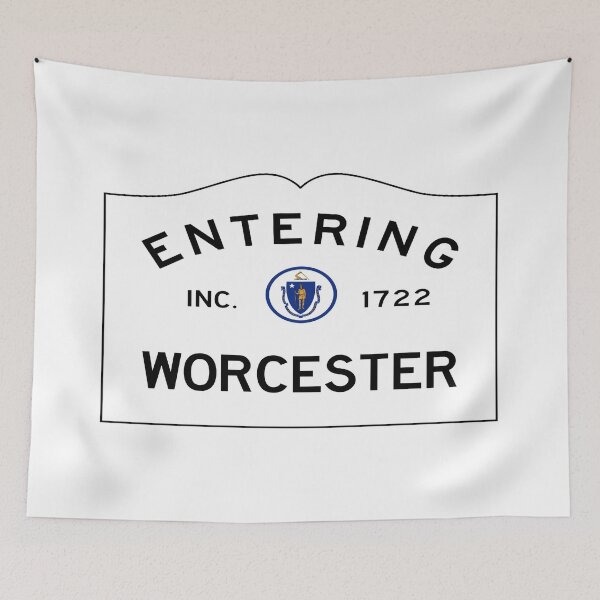 Item preview, Entering Worcester Road Sign - Worcester, Massachusetts designed and sold by SouthShorePics.