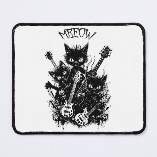 Item preview, Kittens of Darkness, Cat Metal Band Illustration designed and sold by TeeHarbor.