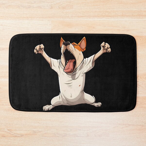 Item preview, cartoon pyjamas bull terrier wailing  designed and sold by Linework Studio.