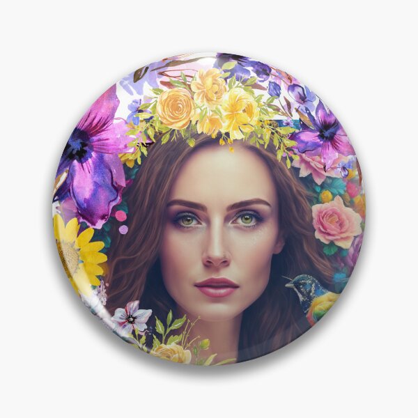 Item preview, Woman enclosed in flower bouquet designed and sold by Believer's  Hub.