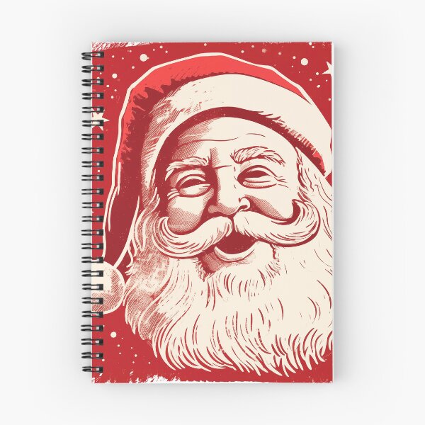 Item preview, Vintage Classic Santa Claus Red Linocut Face designed and sold by CoffeeAfterDark.