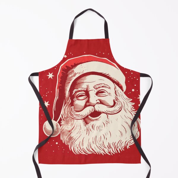 Item preview, Vintage Classic Santa Claus Red Linocut Face designed and sold by CoffeeAfterDark.