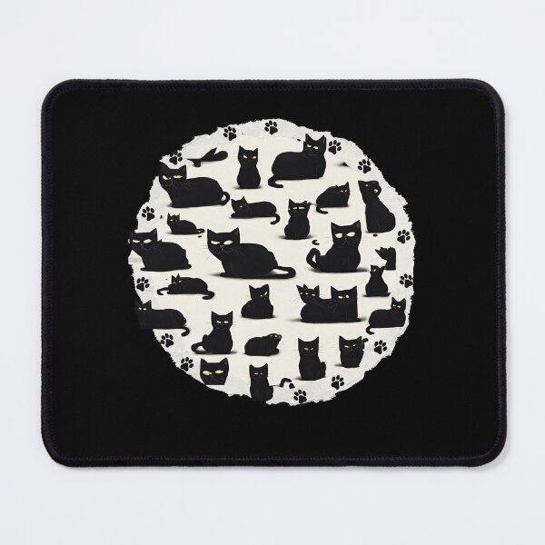 Item preview, cat zoning out- Black cat meme pattern paper art designed and sold by Swagmode.