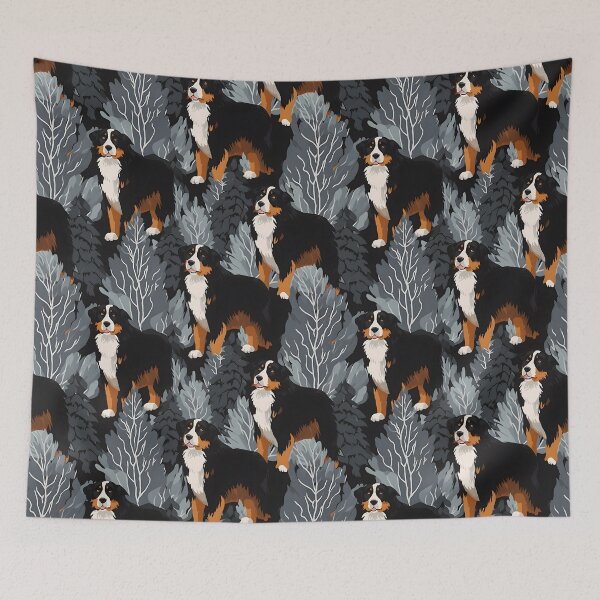Item preview, William Morris-Inspired Bernese Mountain Dog Fusion designed and sold by cleverEndeavor.