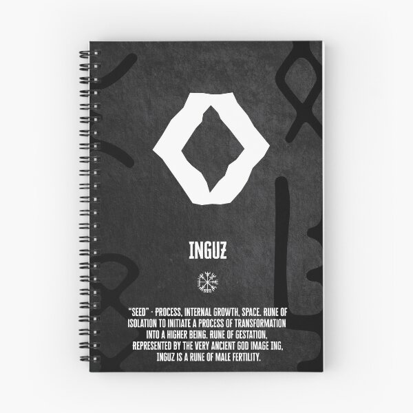 Item preview, ELDER FUTHARK 'INGUZ' - RUNE POSTER designed and sold by SALENTOmadness.