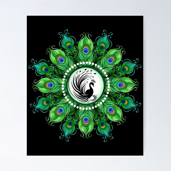 Item preview, Green Bright Peacock Feathers designed and sold by BlueSkyEV.