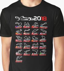 Calendar F1 2018 circuits sport Graphic T-Shirt