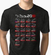Calendar F1 2018 circuits sport Tri-blend T-Shirt