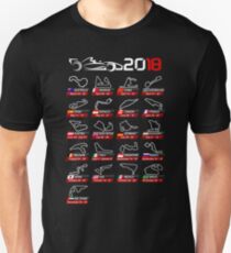 Calendar F1 2018 circuits sport Unisex T-Shirt