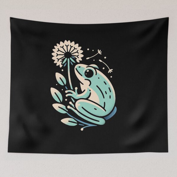 Item preview, dandelion frog designed and sold by WorldByFlowers.