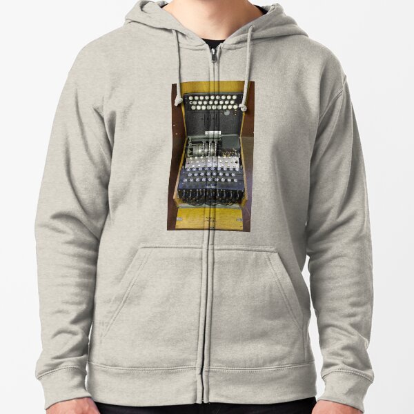 3-Rotor Enigma Machine Zipped Hoodie
