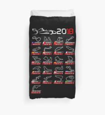 Calendar F1 2018 circuits sport Duvet Cover