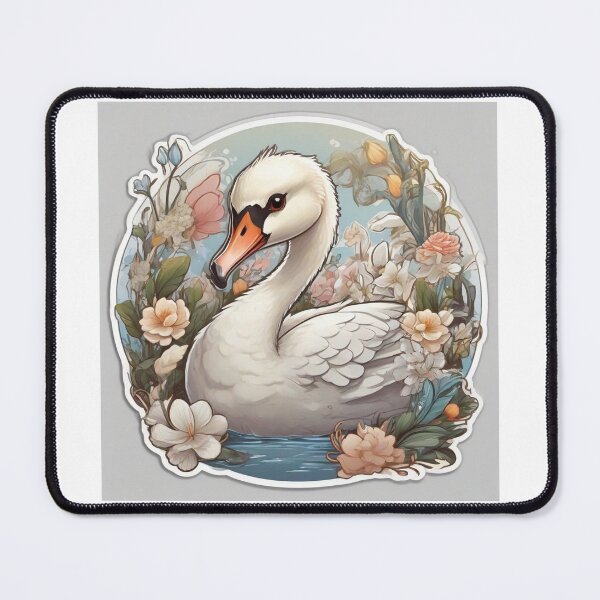 Item preview, Cute swan among roses designed and sold by abdelaziz0.