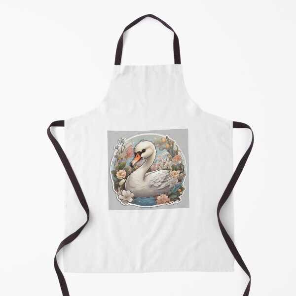 Item preview, Cute swan among roses designed and sold by abdelaziz0.