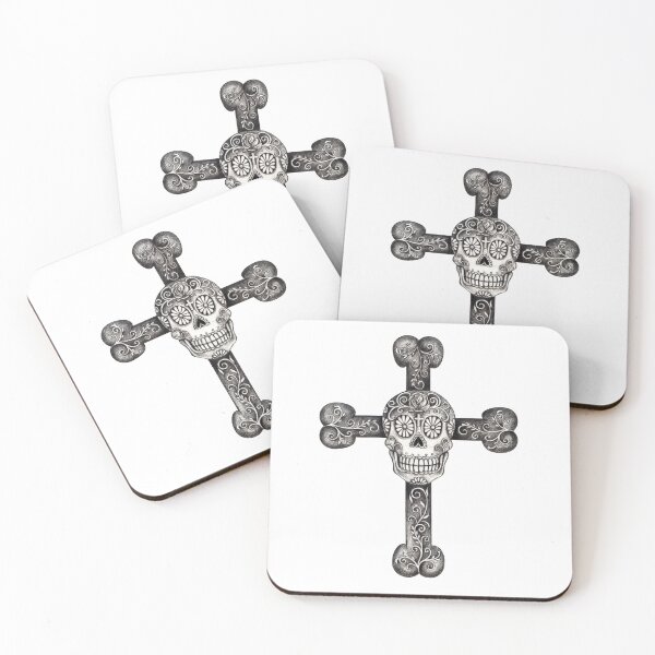 Item preview, Skull and cross bone day of the dead. designed and sold by Jiwsurreal.